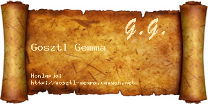 Gosztl Gemma névjegykártya